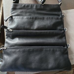 Like New Black Leather Crossbody Bag